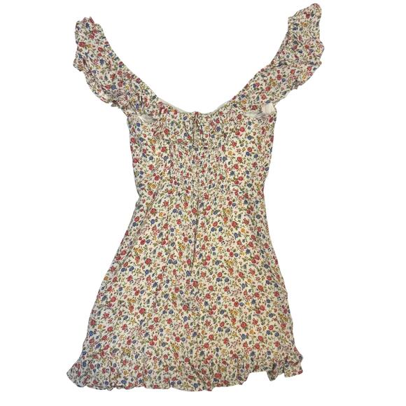 Reformation Paris Mini Dress Women’s 0 Floral Sweetheart Smocked Spring Sorority - Picture 4 of 16